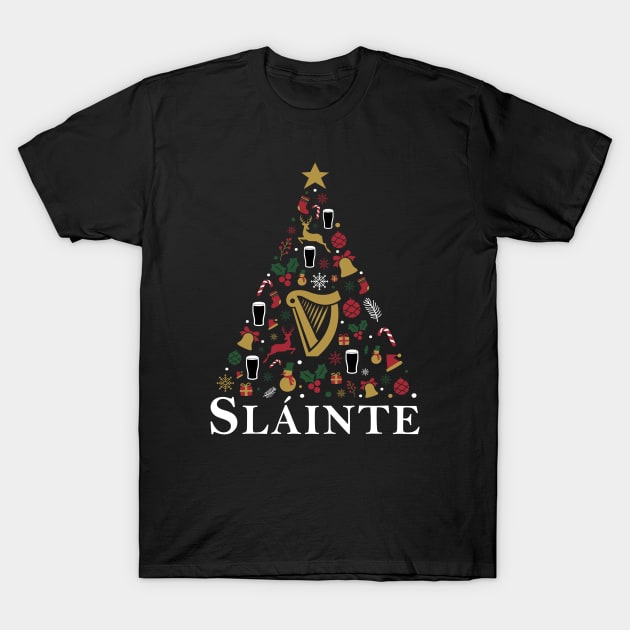 Slainte Irish Christmas Tree T-Shirt by The Gift Hub